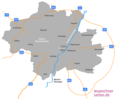 Übersichtskarte von München